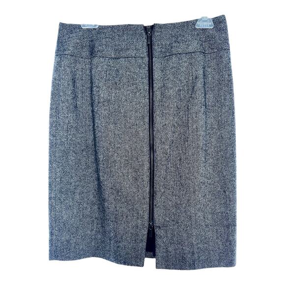 Banana Republic grey pencil skirt wool blend knee length pull-on corpcore SZ 8 - Picture 2 of 7